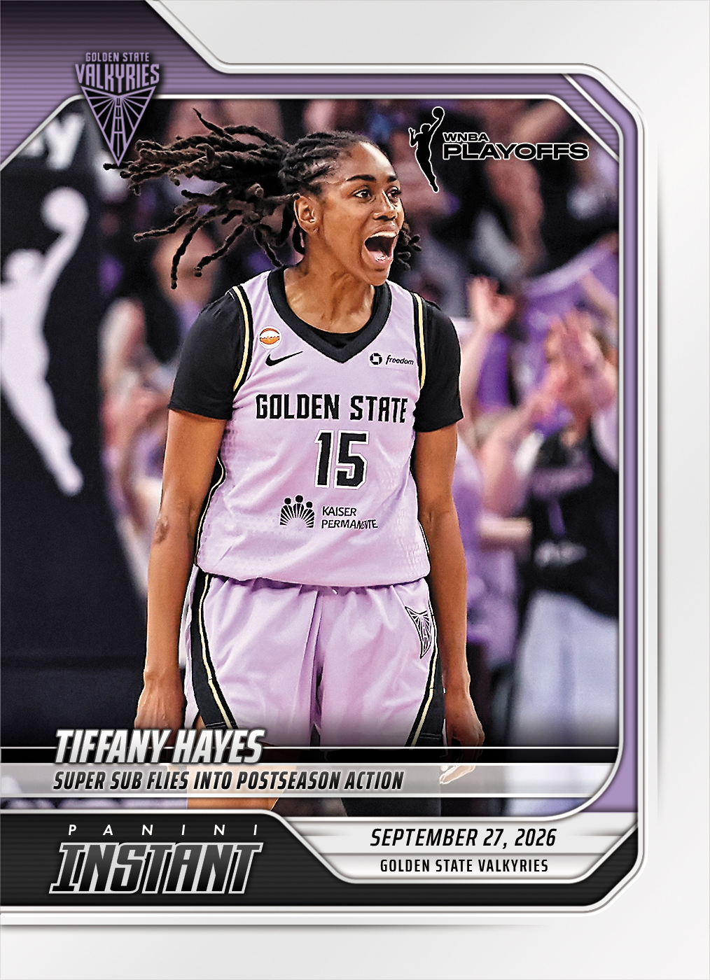 Detailed Image of Tiffany Hayes - 2026 Panini Instant WNBA #382 - Base Card