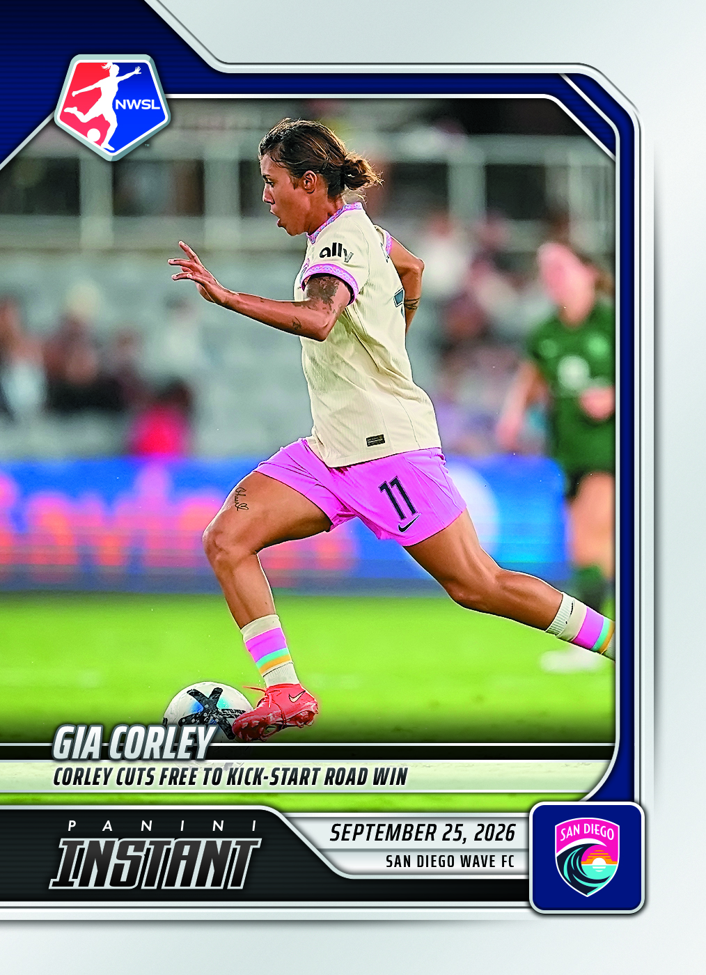 Detailed Image of Gia Corley - 2026 Panini Instant NWSL #184 - Base Card 10-pack