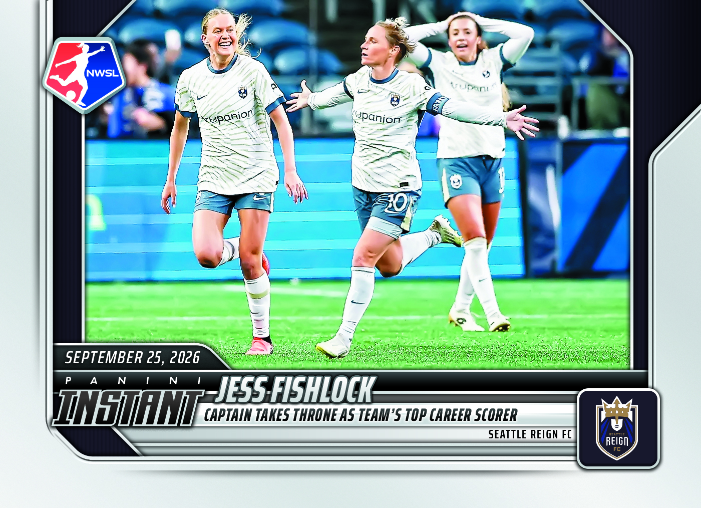 Detailed Image of Jess Fishlock - 2026 Panini Instant NWSL #186 - Base Card 25-pack