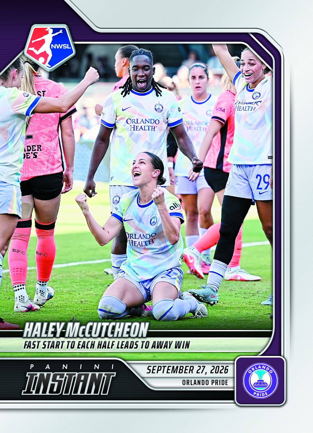 Detailed Image of Haley McCutcheon - 2026 Panini Instant NWSL #189 - Base Card 25-pack