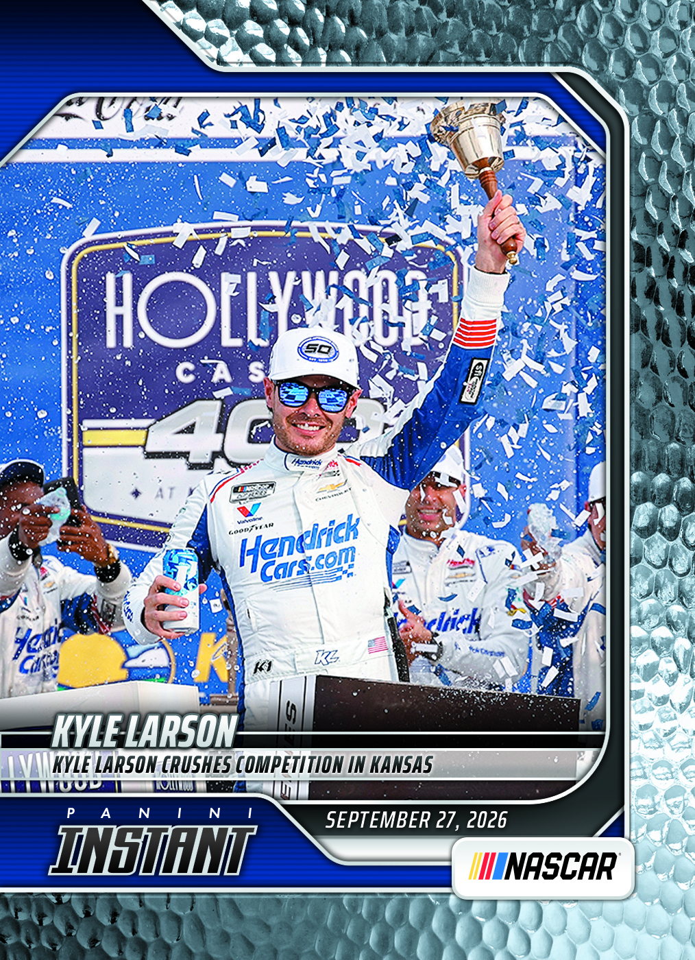 Detailed Image of Kyle Larson - 2026 Panini Instant NASCAR #88 - Metallic /5