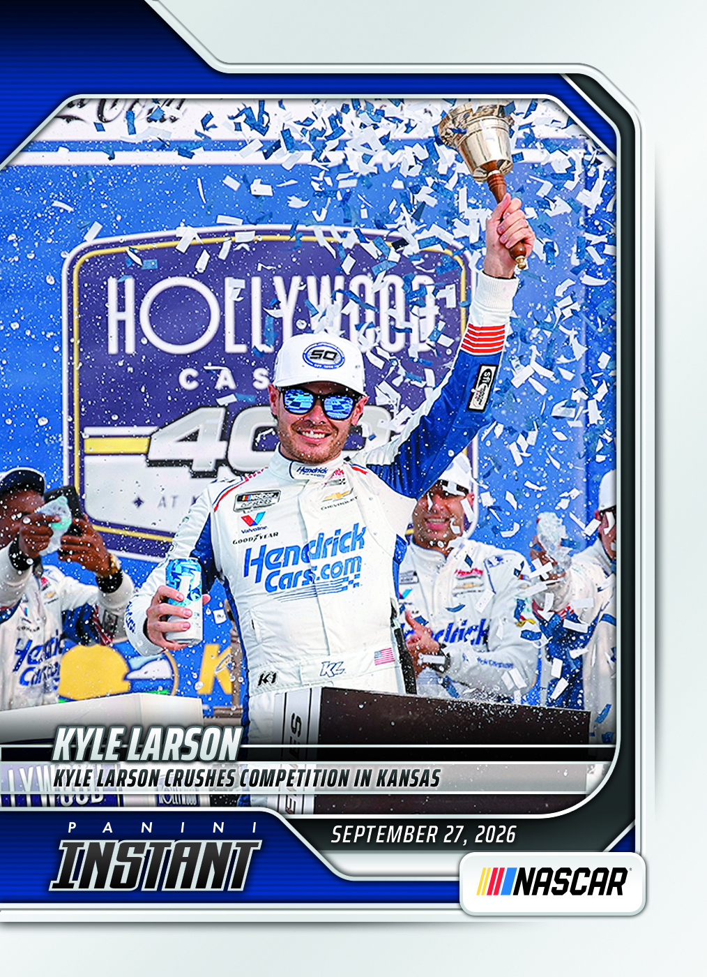 Detailed Image of Kyle Larson - 2026 Panini Instant NASCAR #88 - Base Card 10-pack