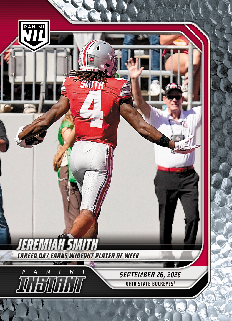 Detailed Image of Jeremiah Smith - 2026 Panini Instant NIL College Football #4-JSM - Metallic /5
