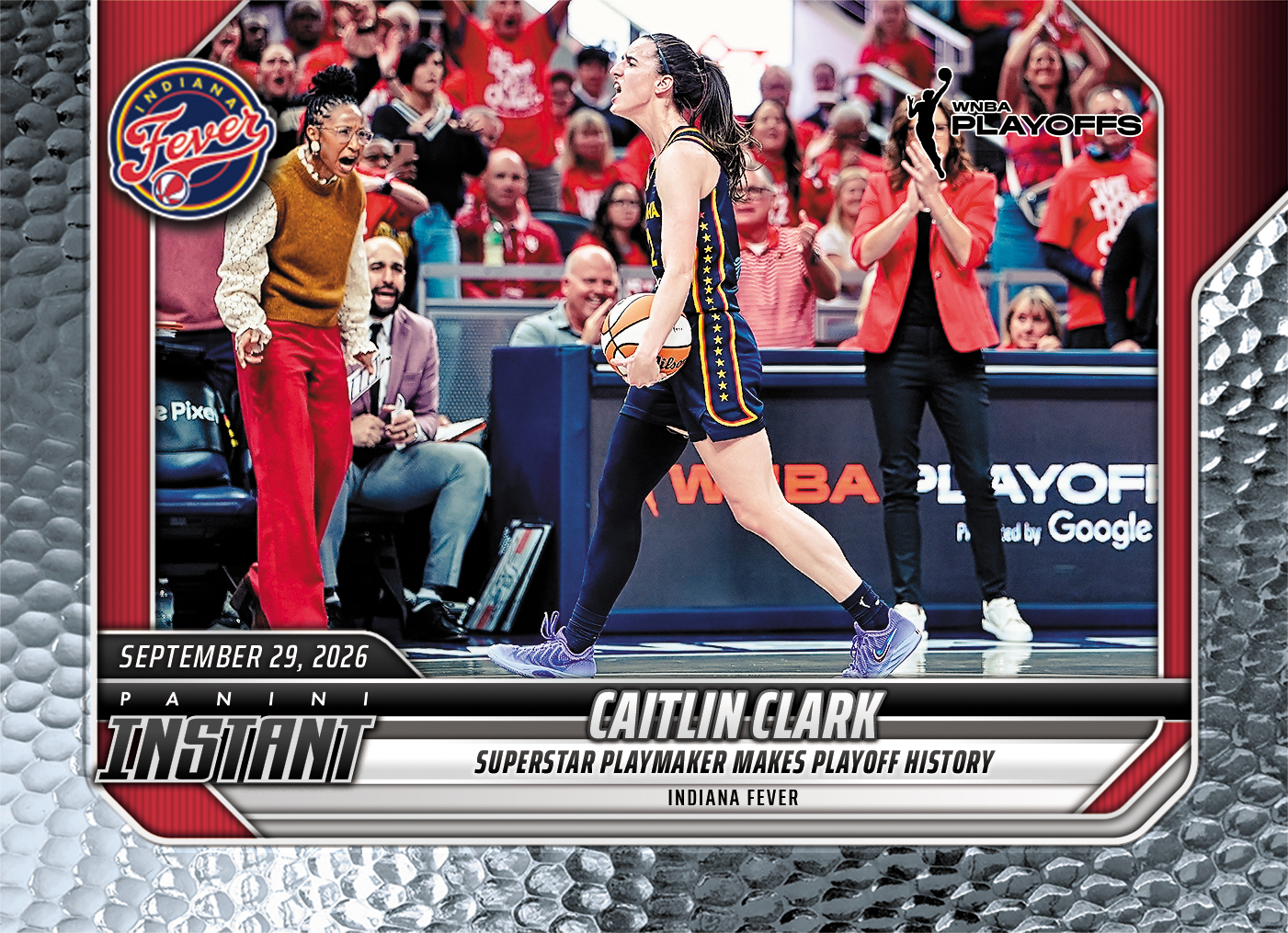 Detailed Image of Caitlin Clark - 2026 Panini Instant WNBA #383 - Metallic /5