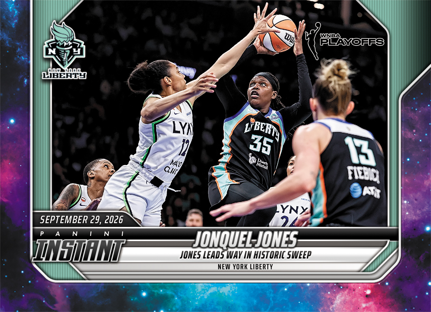 Detailed Image of Jonquel Jones - 2026 Panini Instant WNBA #384 - Galaxy 1/1