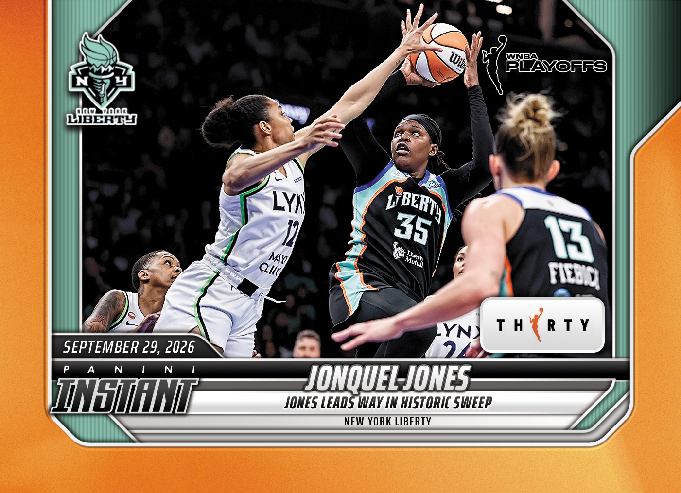 Detailed Image of Jonquel Jones - 2026 Panini Instant WNBA #384 - 30th Anniversary /30