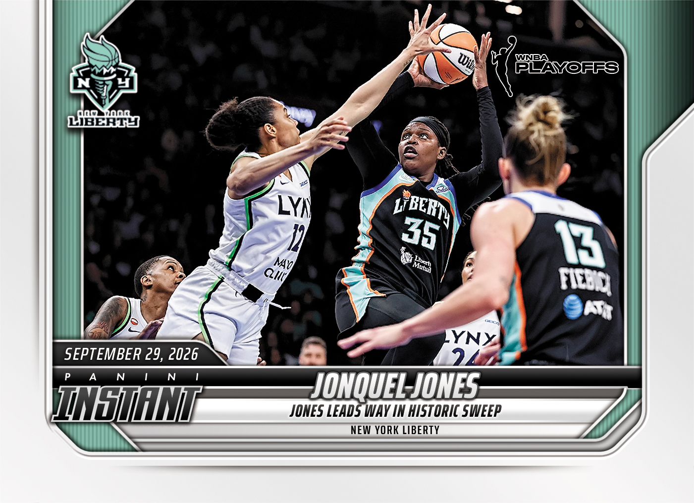 Detailed Image of Jonquel Jones - 2026 Panini Instant WNBA #384 - Base Card 5-pack
