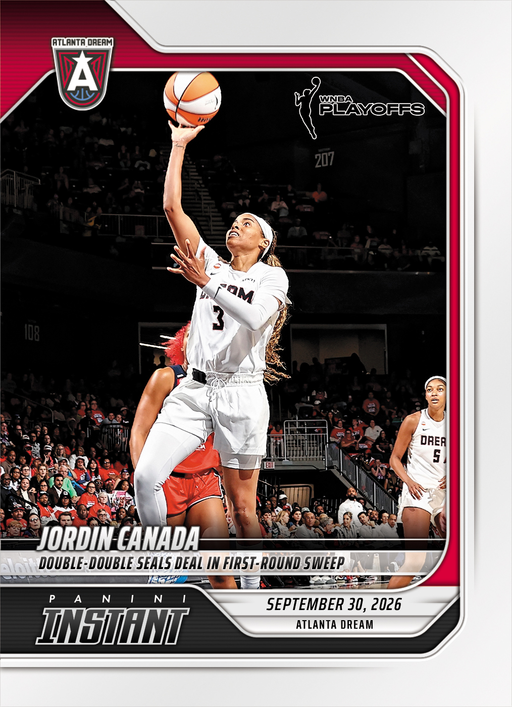 Detailed Image of Jordin Canada - 2026 Panini Instant WNBA #385 - Base Card 25-pack