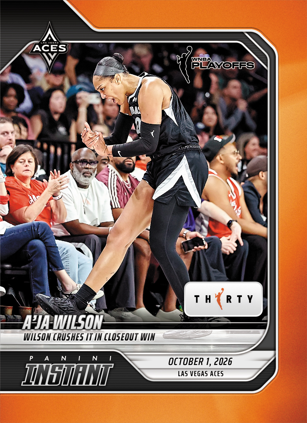 Detailed Image of A'ja Wilson - 2026 Panini Instant WNBA #387 - 30th Anniversary /30