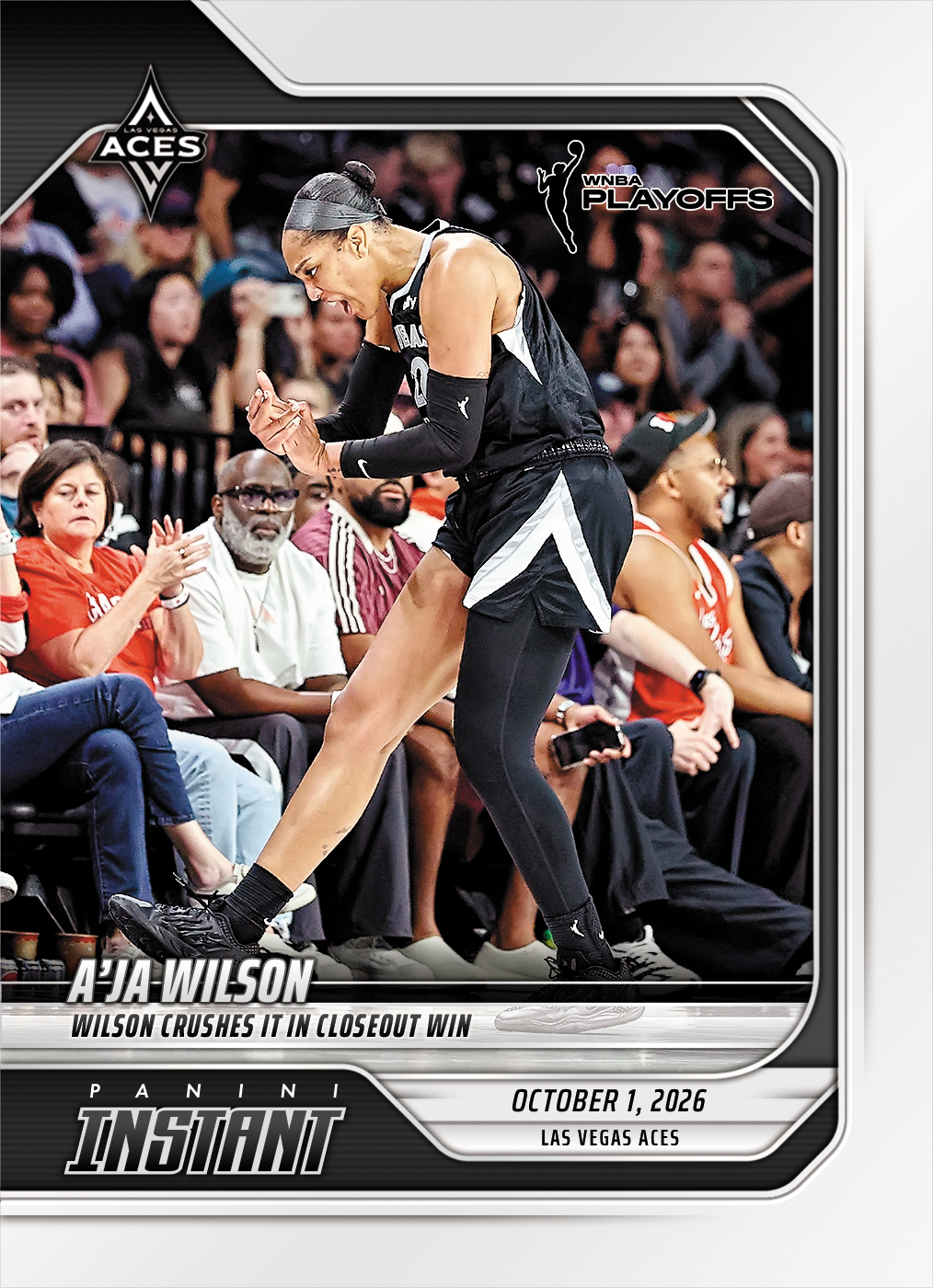 Detailed Image of A'ja Wilson - 2026 Panini Instant WNBA #387 - Base Card 5-pack