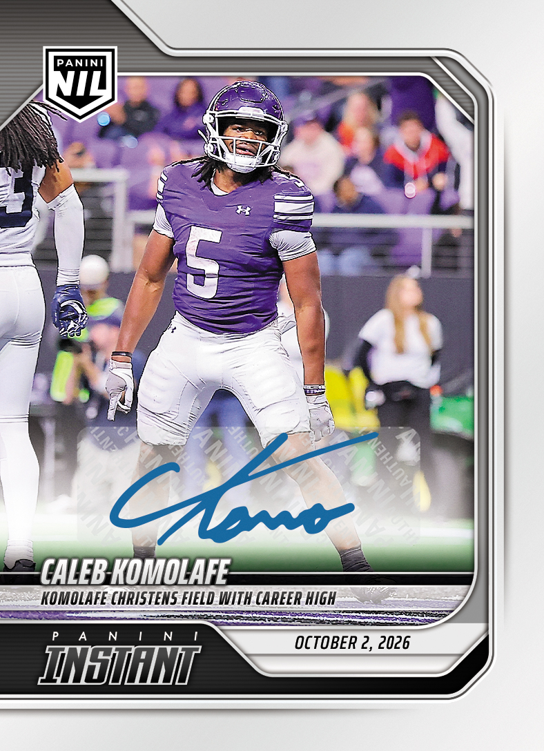Detailed Image of Caleb Komolafe - 2026 Panini Instant NIL College Football #5-CKO - Base /99 Auto