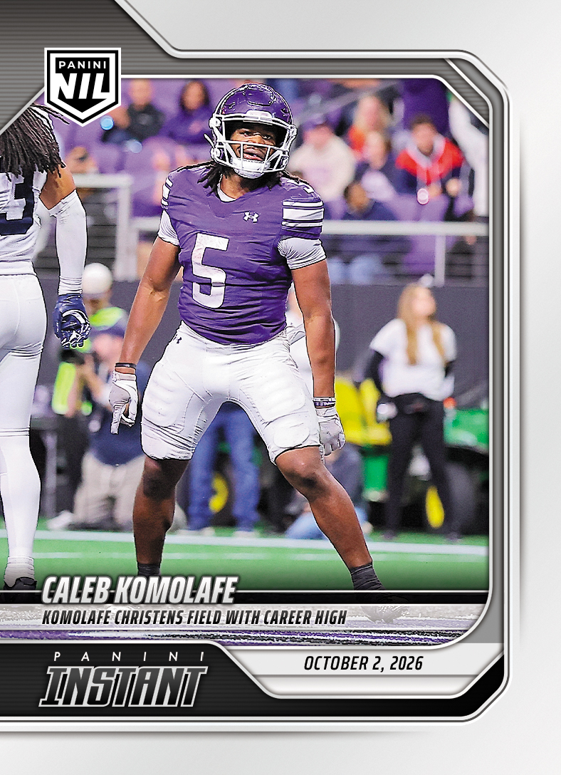 Detailed Image of Caleb Komolafe - 2026 Panini Instant NIL College Football #5-CKO - Base Card 10-pack