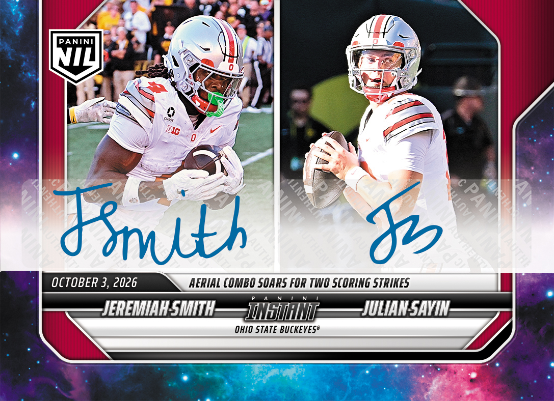 Product image 1 for - Jeremiah Smith/Julian Sayin - 2026 Panini Instant NIL College Football #5-THE - Galaxy 1/1