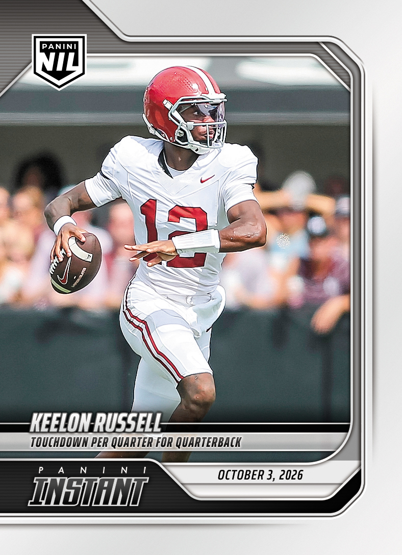 Detailed Image of Keelon Russell - 2026 Panini Instant NIL College Football #5-KRU - Base Card 5-pack