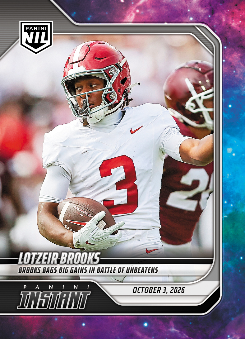 Detailed Image of Lotzeir Brooks - 2026 Panini NIL College Football #5-LBR - Galaxy 1/1