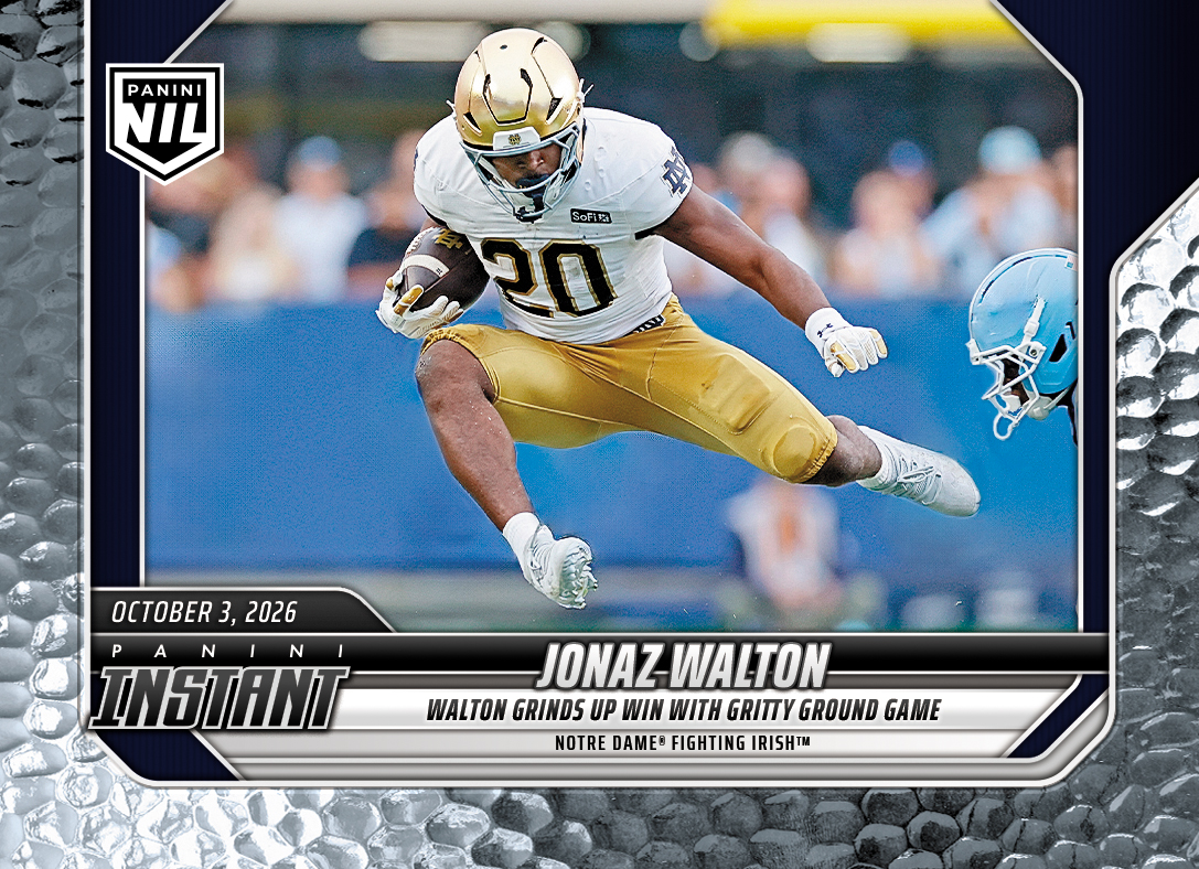 Detailed Image of Jonaz Walton - 2026 Panini Instant NIL College Football #5-JWA - Metallic /5