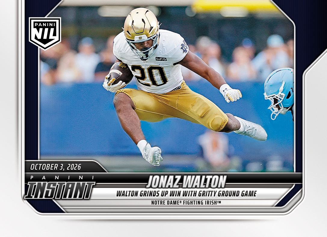 Detailed Image of Jonaz Walton - 2026 Panini Instant NIL College Football #5-JWA - Base Card 25-pack