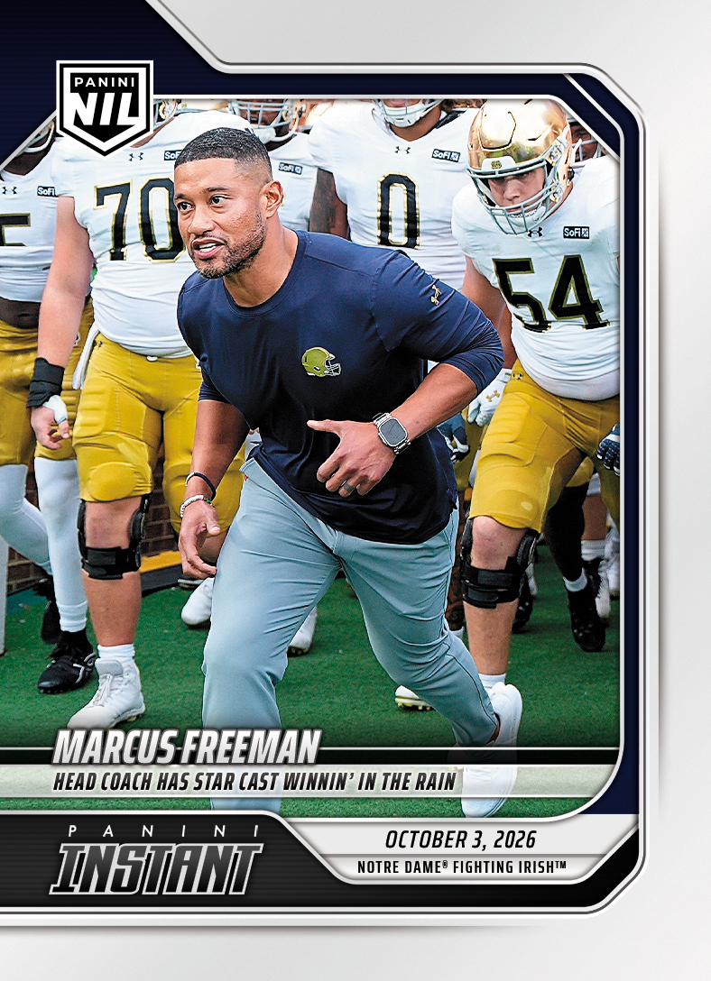 Detailed Image of Marcus Freeman - 2026 Panini Instant NIL College Football #5-MFR - Base Card 5-pack