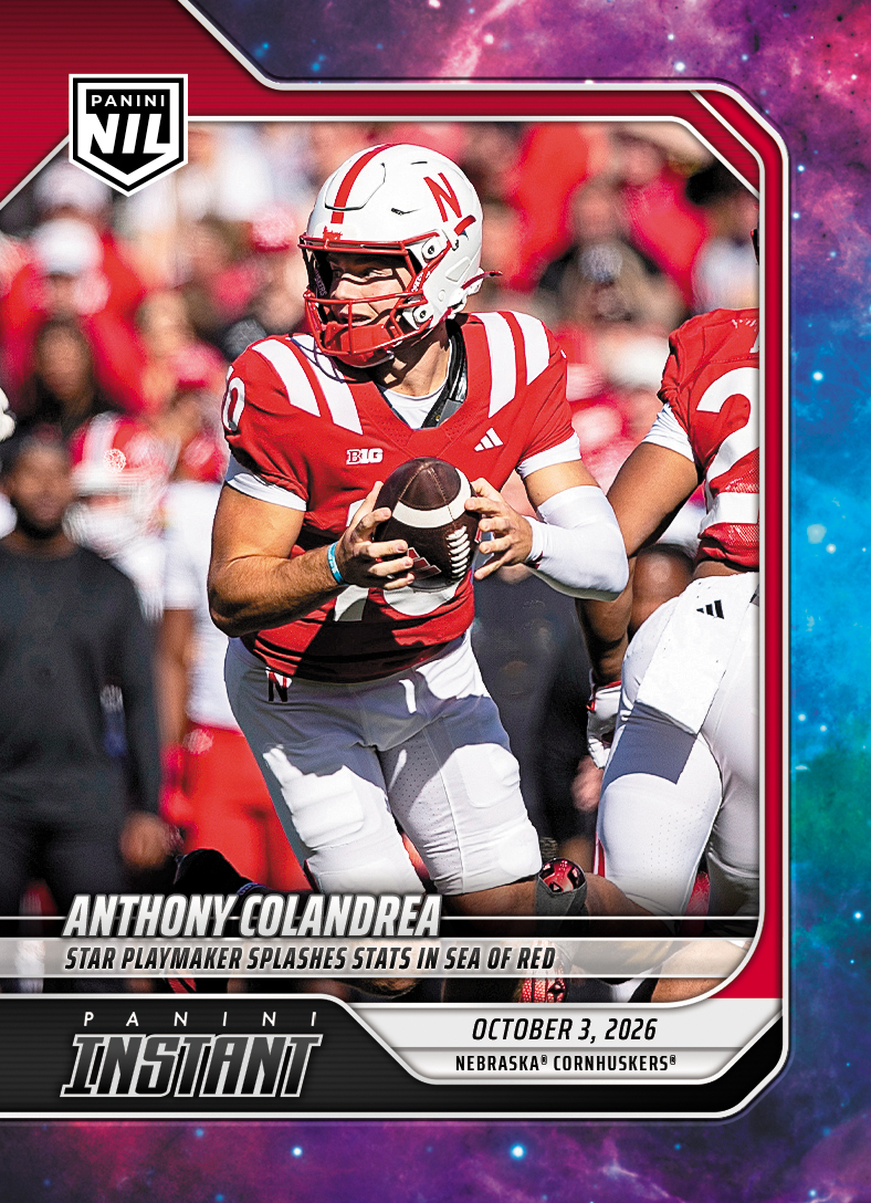Detailed Image of Anthony Colandrea - 2026 Panini Instant NIL College Football #5-ACO - Galaxy 1/1