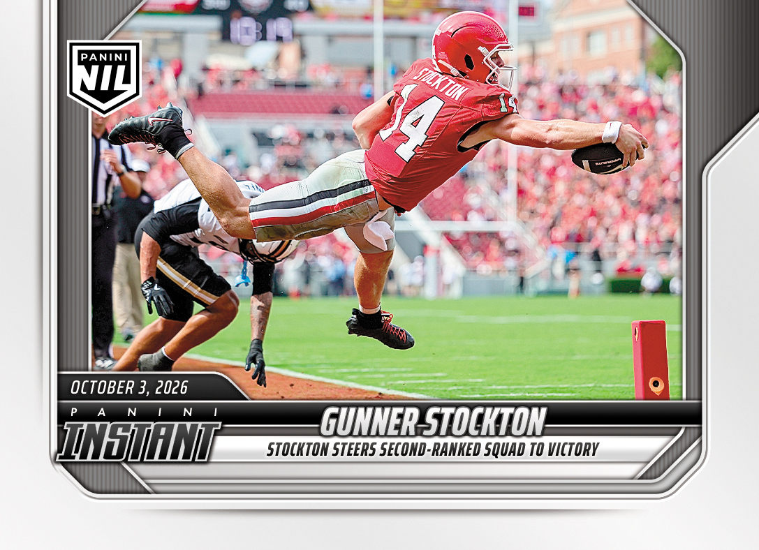 Detailed Image of Gunner Stockton - 2026 Panini Instant NIL College Football #5-GST - Base Card 10-pack