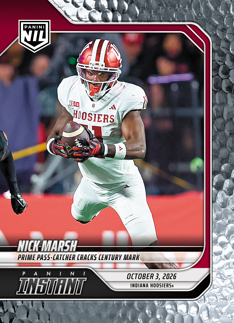 Detailed Image of Nick Marsh - 2026 Panini Instant NIL College Football #5-NMA - Metallic /5