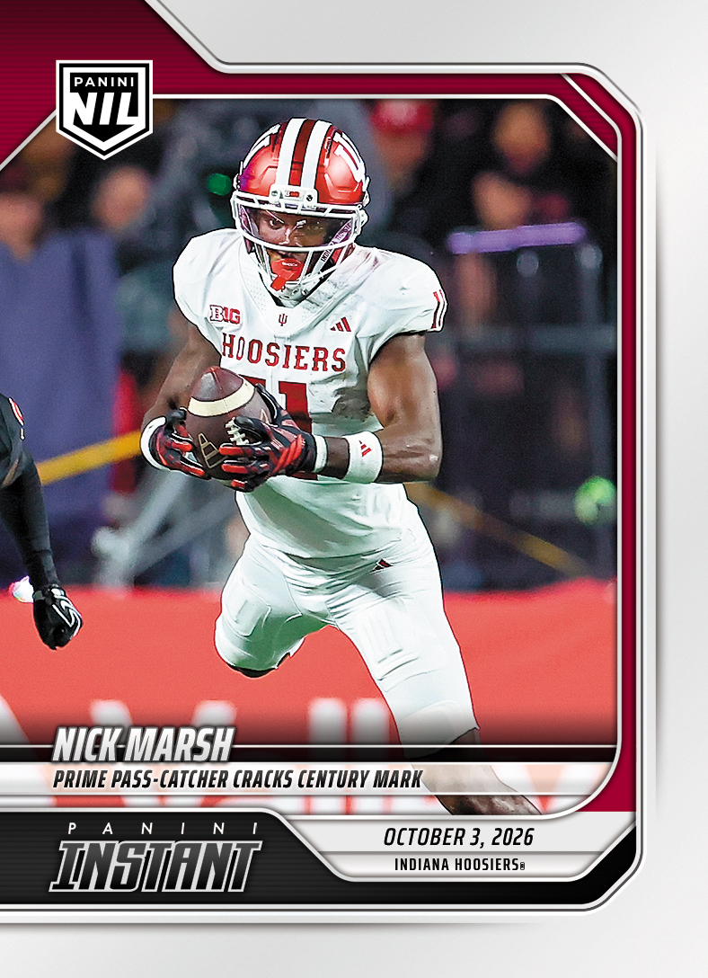 Detailed Image of Nick Marsh - 2026 Panini Instant NIL College Football #5-NMA - Base Card 10-pack