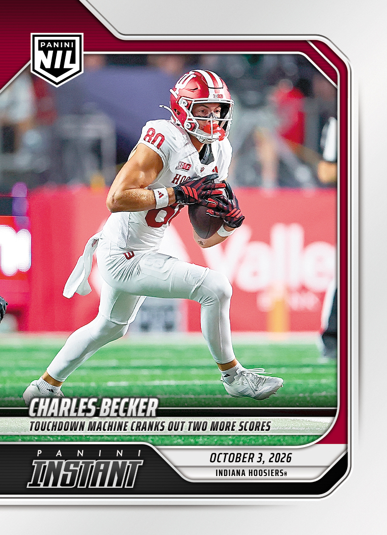 Detailed Image of Charles Becker - 2026 Panini Instant NIL College Football #5-CBE - Base Card 5-pack