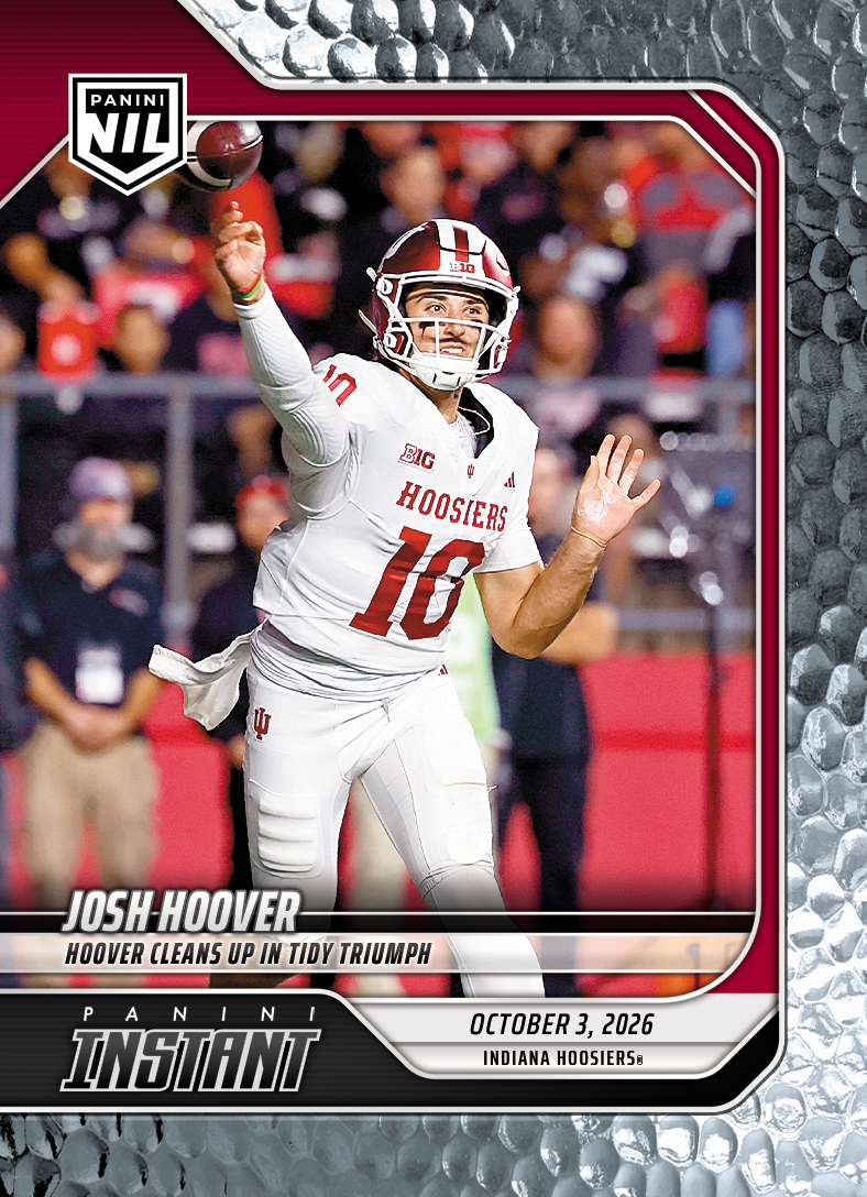 Detailed Image of Josh Hoover - 2026 Panini Instant NIL College Football #5-JHO - Metallic /5