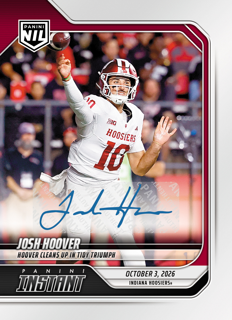 Detailed Image of Josh Hoover - 2026 Panini Instant NIL College Football #5-JHO - Base /25 Auto