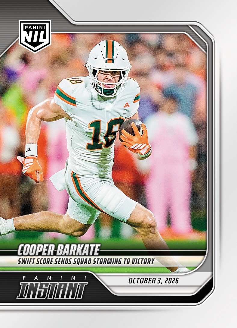 Detailed Image of Cooper Barkate - 2026 Panini NIL College Football #5-CBA - Base Card