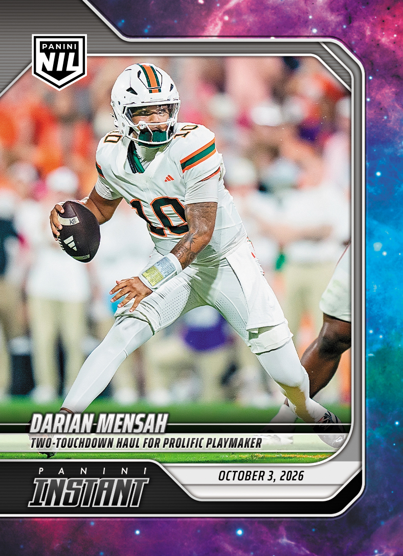 Detailed Image of Darian Mensah - 2026 Panini Instant NIL College Football #5-DME - Galaxy 1/1