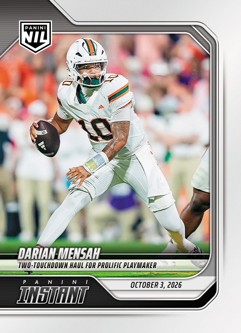 Detailed Image of Darian Mensah - 2026 Panini Instant NIL College Football #5-DME - Base Card 5-pack