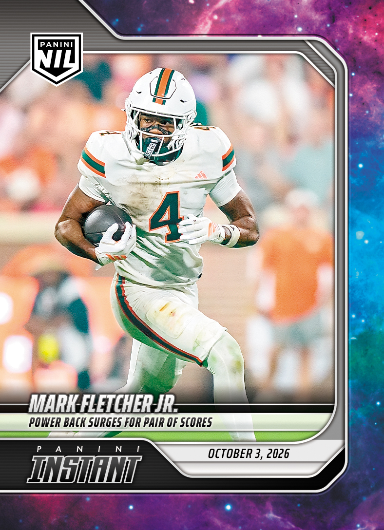 Detailed Image of Mark Fletcher Jr. - 2026 Panini Instant NIL College Football #5-MFJ - Galaxy 1/1