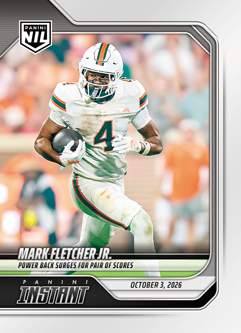 Detailed Image of Mark Fletcher Jr. - 2026 Panini Instant NIL College Football #5-MFJ - Base Card 25-pack