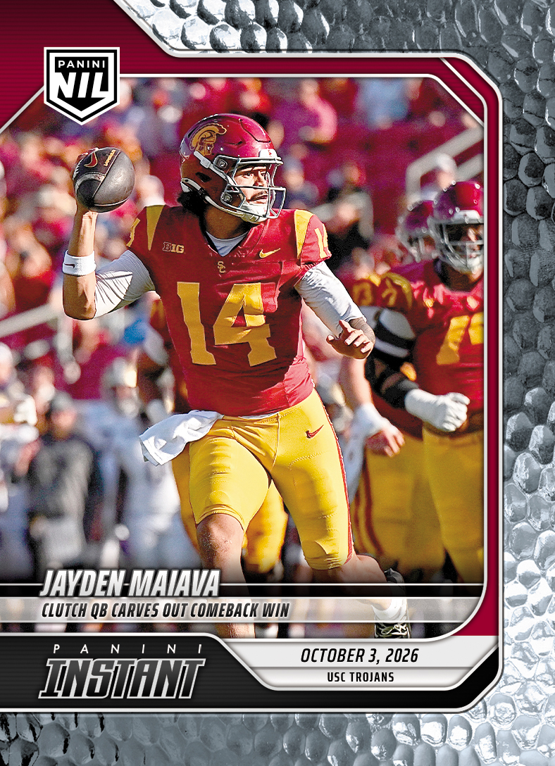 Detailed Image of Jayden Maiava - 2026 Panini NIL College Football #5-JMA - Metallic /5