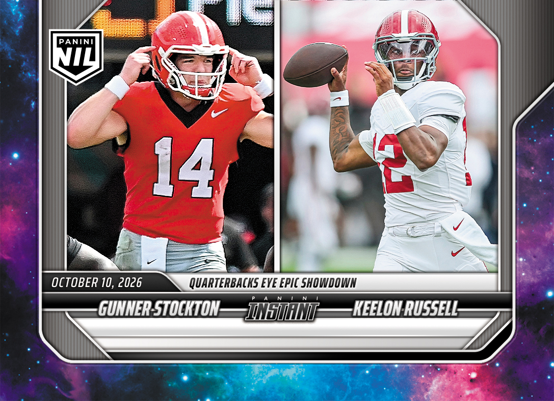 Product image 1 for - Gunner Stockton/Keelon Russell - 2026 Panini Instant NIL College Football #6-PRE - Galaxy