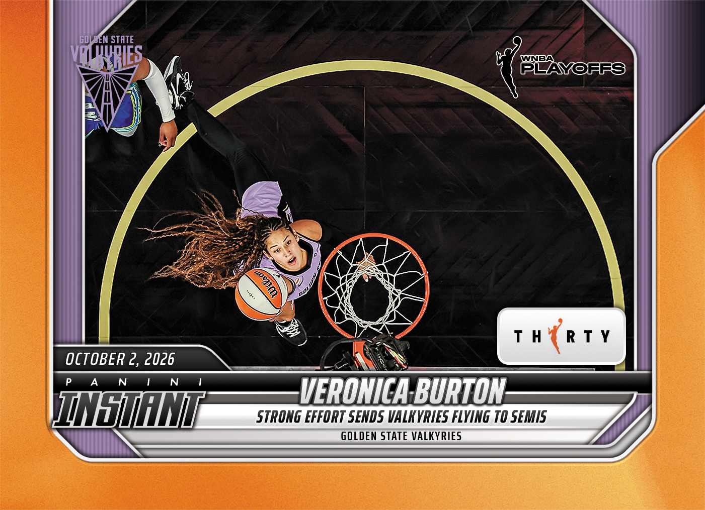 Detailed Image of Veronica Burton - 2026 Panini Instant WNBA #388 - 30th Anniversary /30