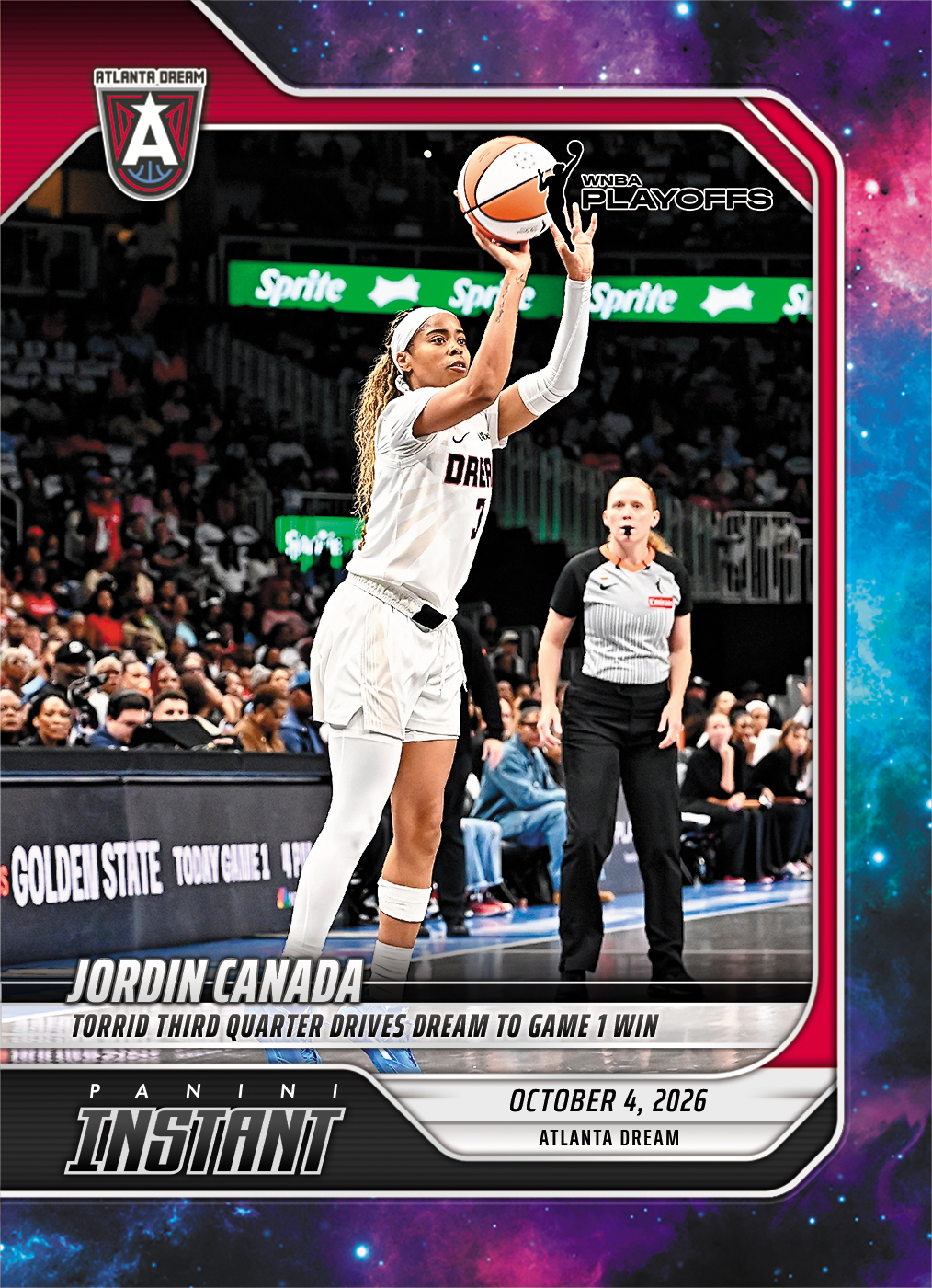 Detailed Image of Jordin Canada - 2026 Panini Instant WNBA #389 - Galaxy 1/1