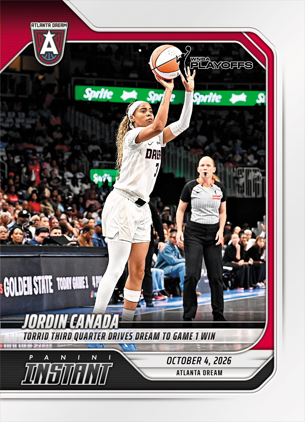 Detailed Image of Jordin Canada - 2026 Panini Instant WNBA #389 - Base Card 5-pack