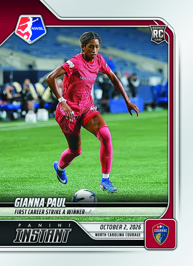 Detailed Image of Gianna Paul - 2026 Panini Instant NWSL #192 - Base Card 5-pack