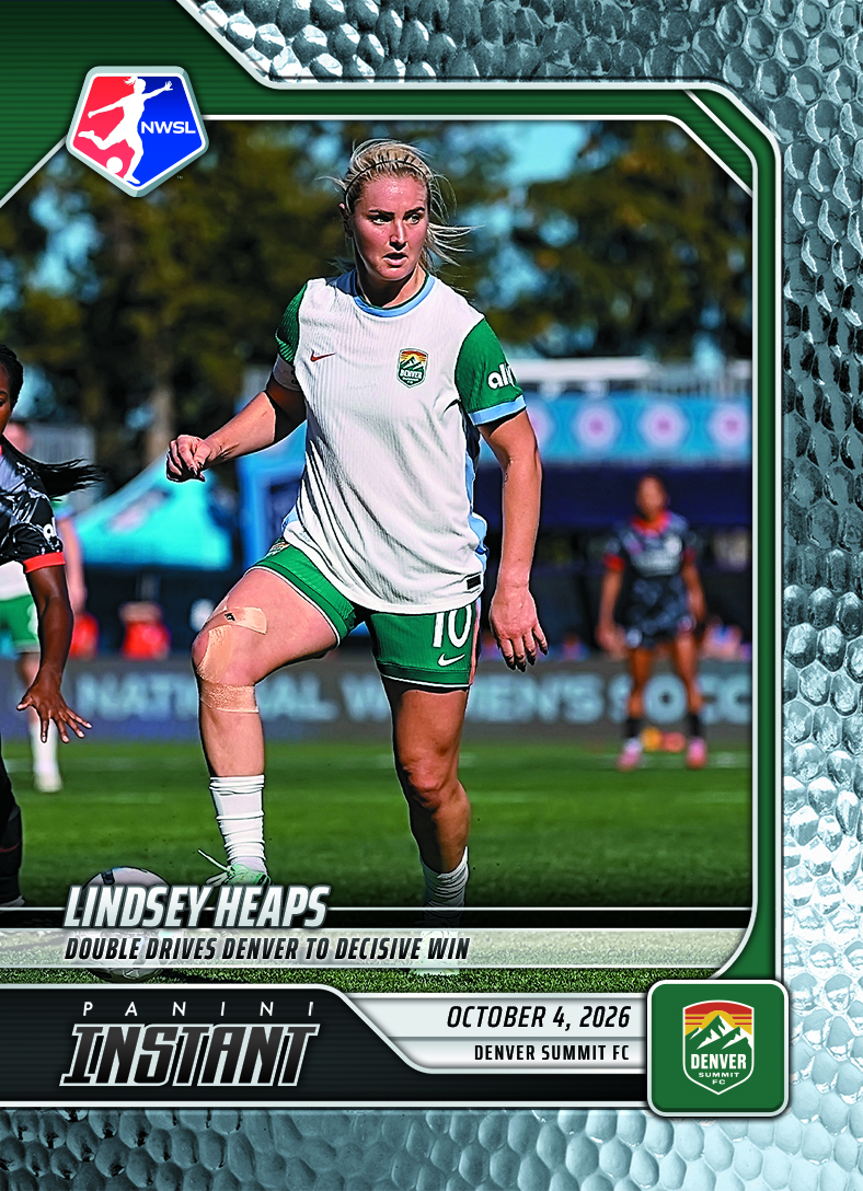 Detailed Image of Lindsey Heaps - 2026 Panini Instant NWSL #196 - Metallic /5