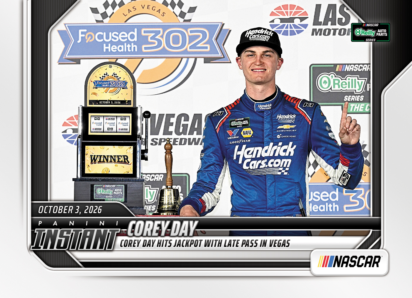 Detailed Image of Corey Day - 2026 Panini Instant NASCAR #89 - Base Card 10-pack