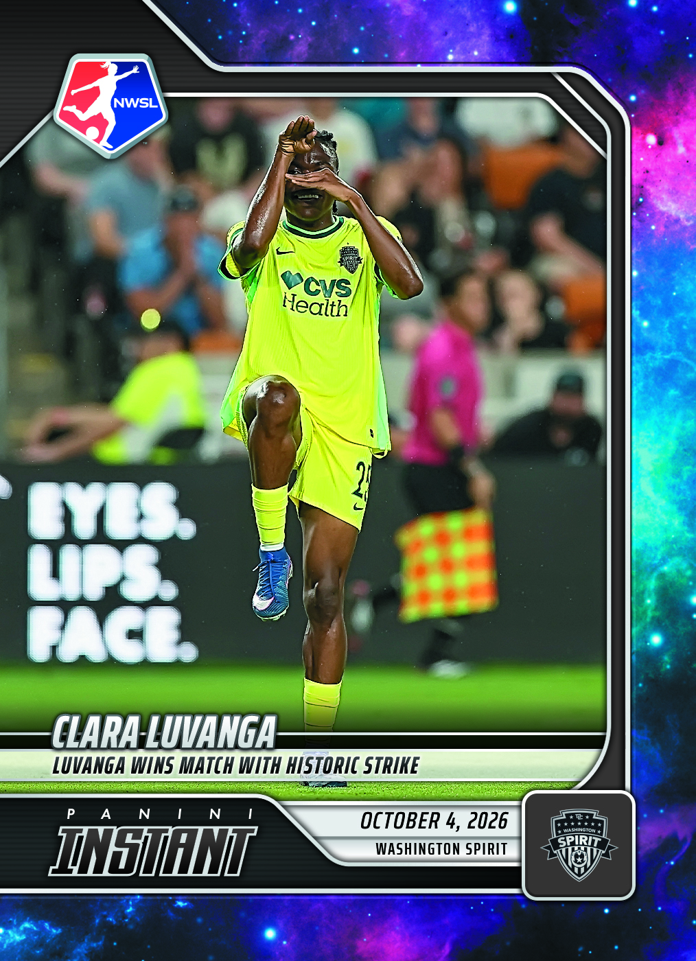 Detailed Image of Clara Luvanga - 2026 Panini Instant NWSL #197 - Galaxy 1/1