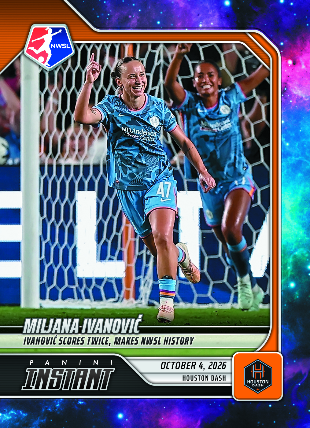 Detailed Image of Miljana Ivanovic - 2026 Panini Instant NWSL #198 - Galaxy 1/1