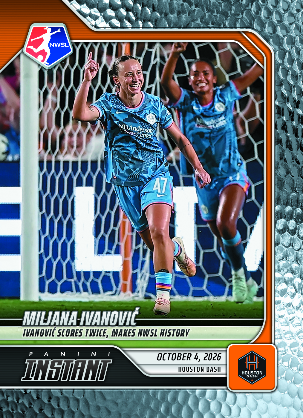Detailed Image of Miljana Ivanovic - 2026 Panini Instant NWSL #198 - Metallic /5