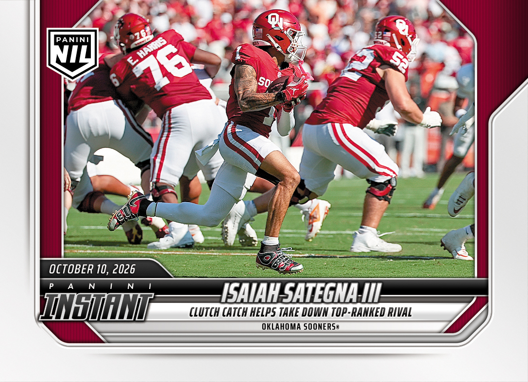 Detailed Image of Isaiah Sategna III - 2026 Panini Instant NIL College Football #6-ISA - Base Card