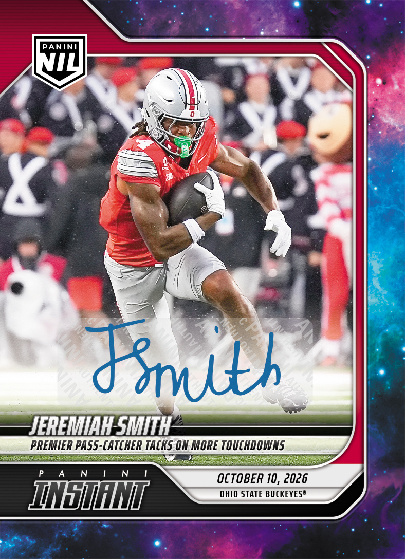 Detailed Image of Jeremiah Smith - 2026 Panini Instant NIL College Football #6-JSM - Galaxy 1/1 Auto