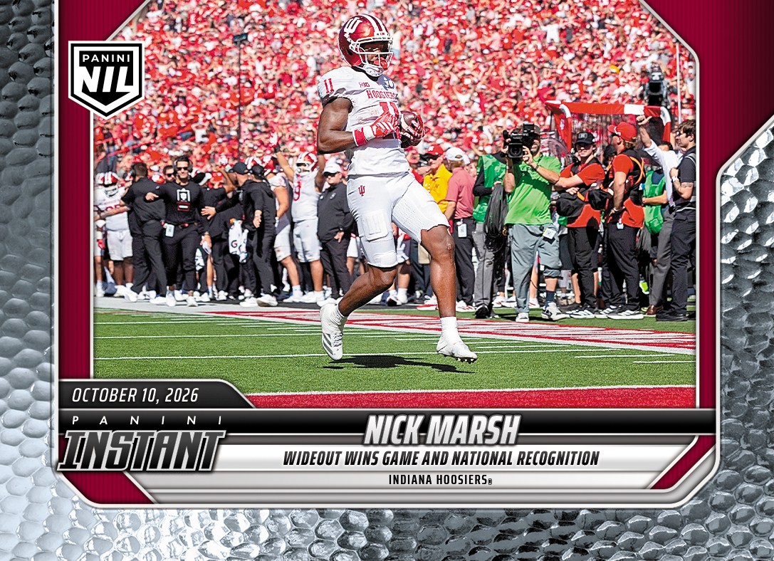 Detailed Image of Nick Marsh - 2026 Panini Instant NIL College Football #6-NMA - Metallic /5