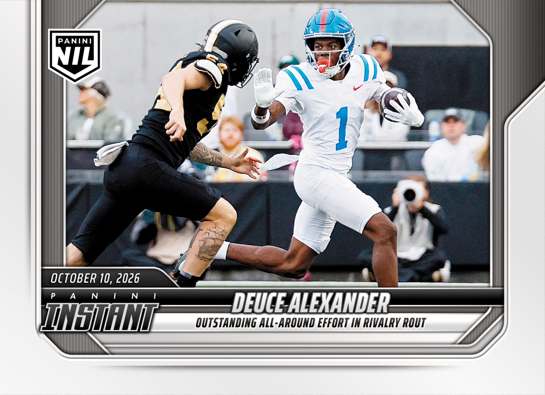 Detailed Image of Deuce Alexander - 2026 Panini Instant NIL College Football #6-DAL - Base Card 25-pack