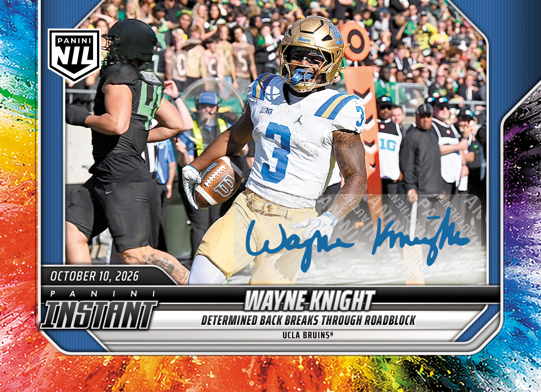 Detailed Image of Wayne Knight - 2026 Panini Instant NIL College Football #6-WKN - Color Blast /10 Auto